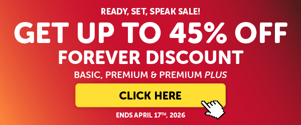 Get up to 45% OFF Forever at EnglishClass101