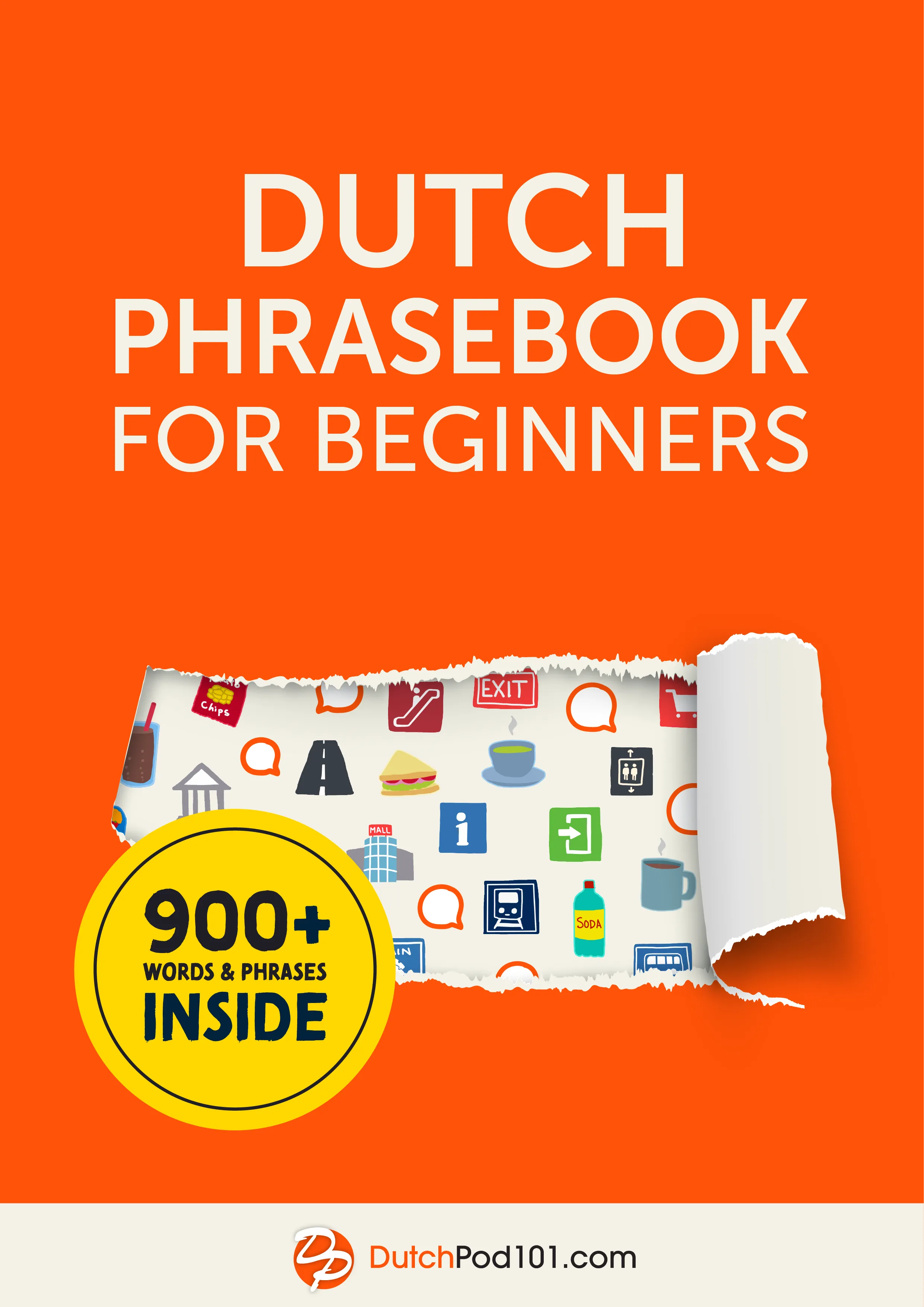 Cover of the free Dutch Phrasebook for Beginners by DutchPod101