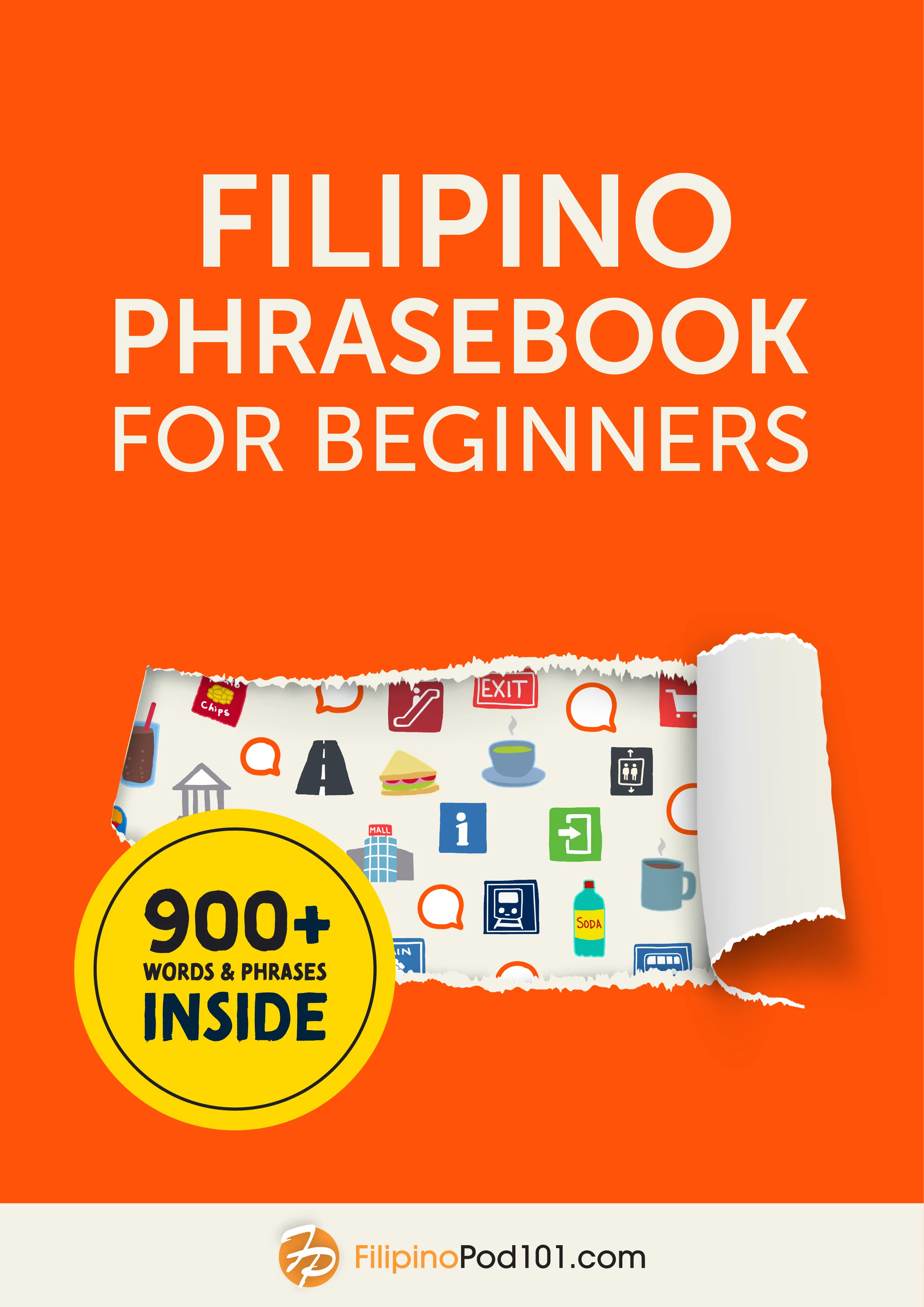Cover of the free Filipino Phrasebook for Beginners by FilipinoPod101