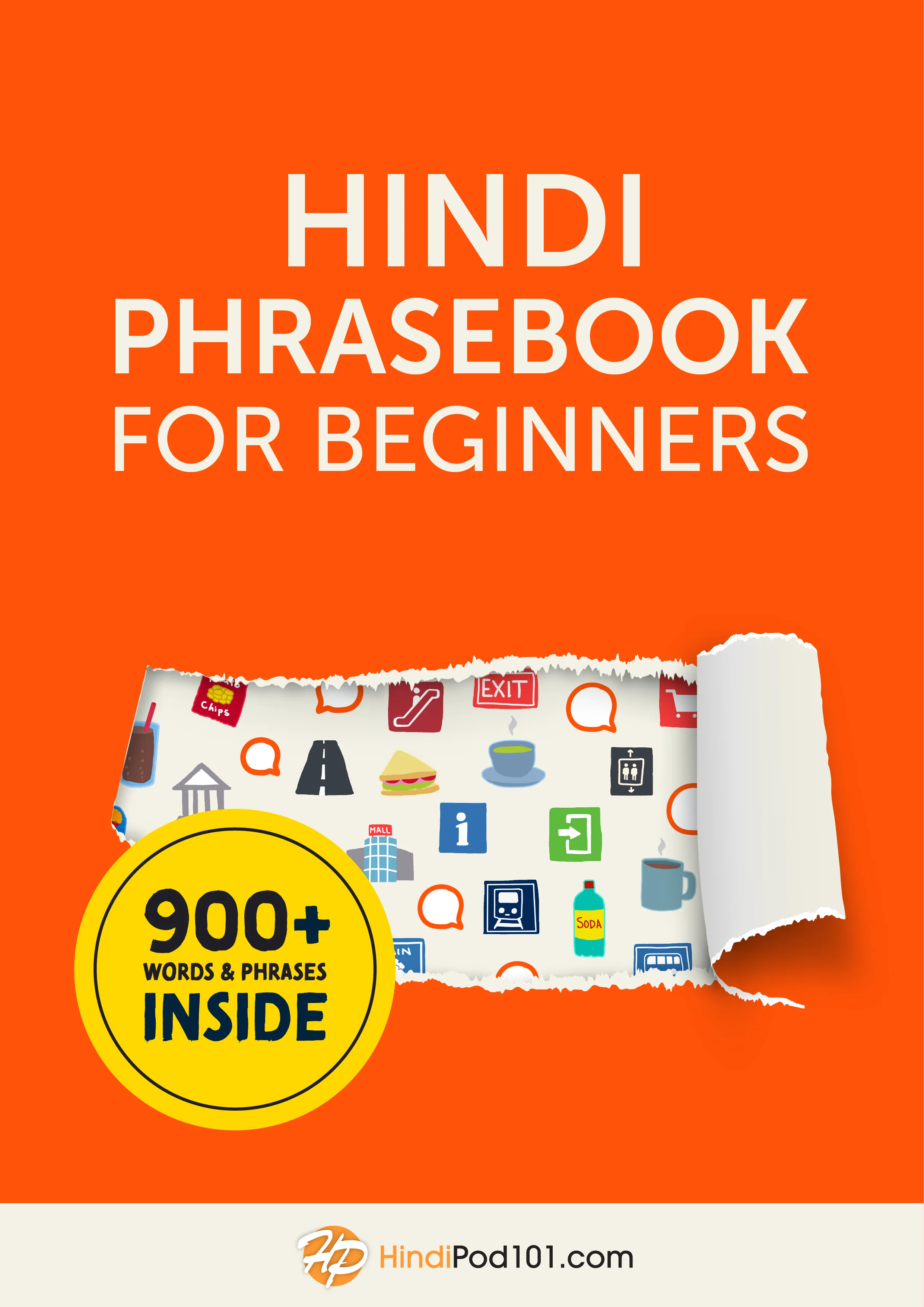 Cover of the free Hindi Phrasebook for Beginners by HindiPod101