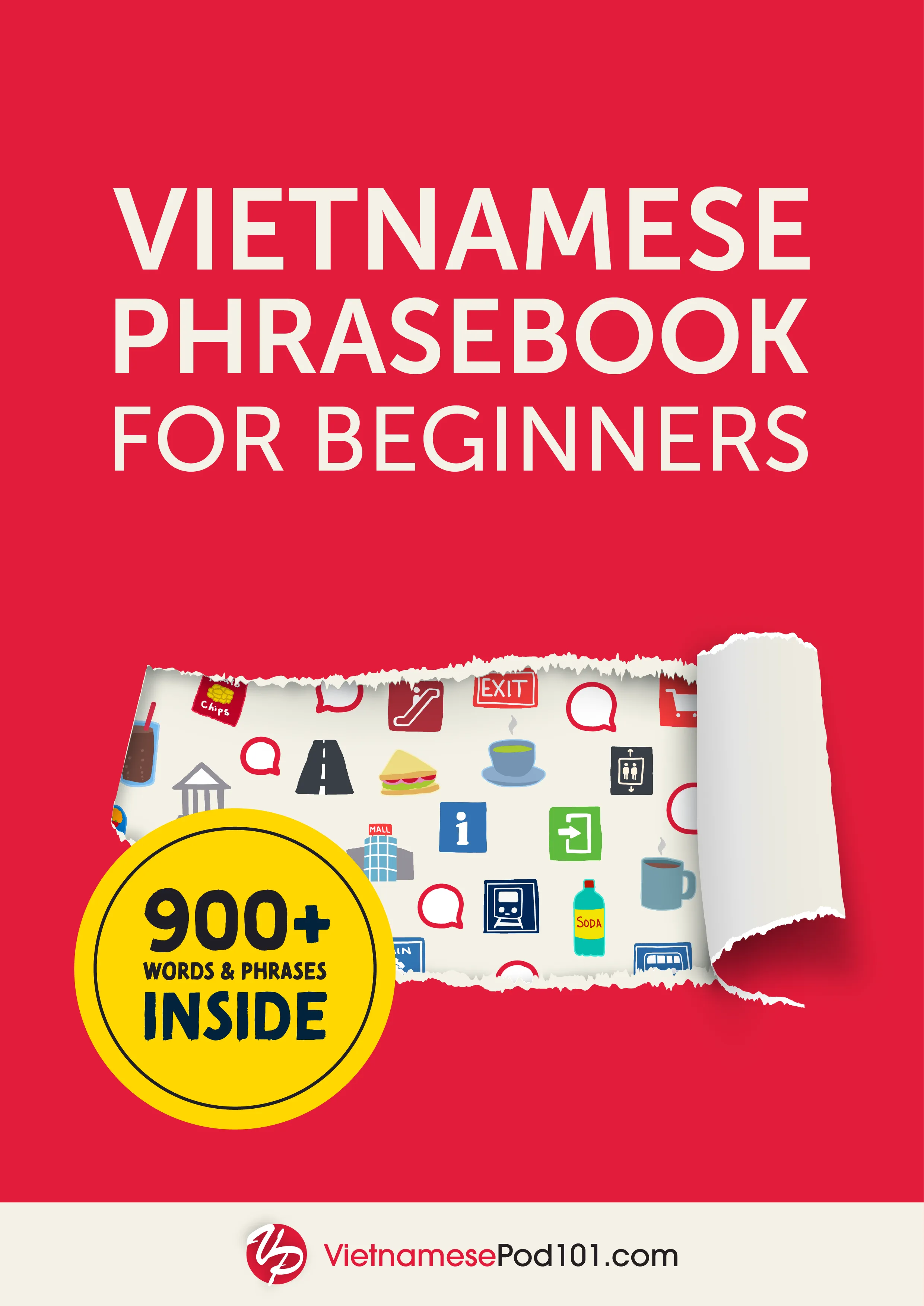 Cover of the free Vietnamese Phrasebook for Beginners by VietnamesePod101