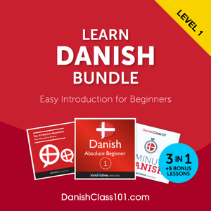Learn Danish Bundle: Easy Introduction for Beginners, Level 1 audiobook cover