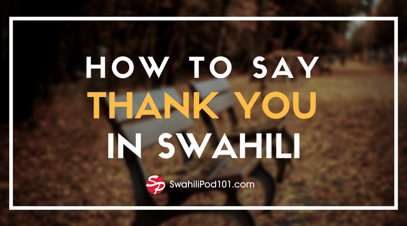 How To Say Thank You In Swahili SwahiliPod101