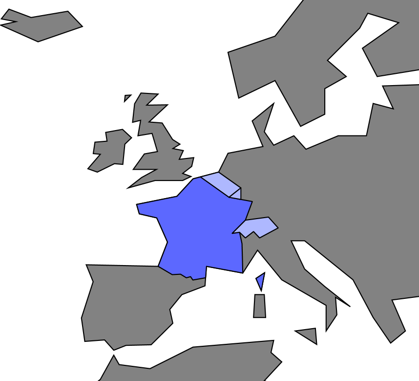 Official French Speaking regions of Europe