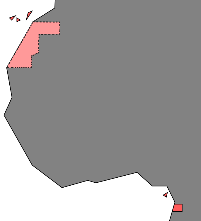 Map of Spanish speaking countries and territories in Africa